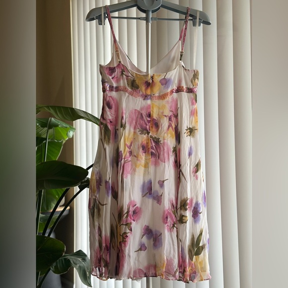 NWT Eva Blue Floral Spaghetti Strap Dress - Picture 6 of 8
